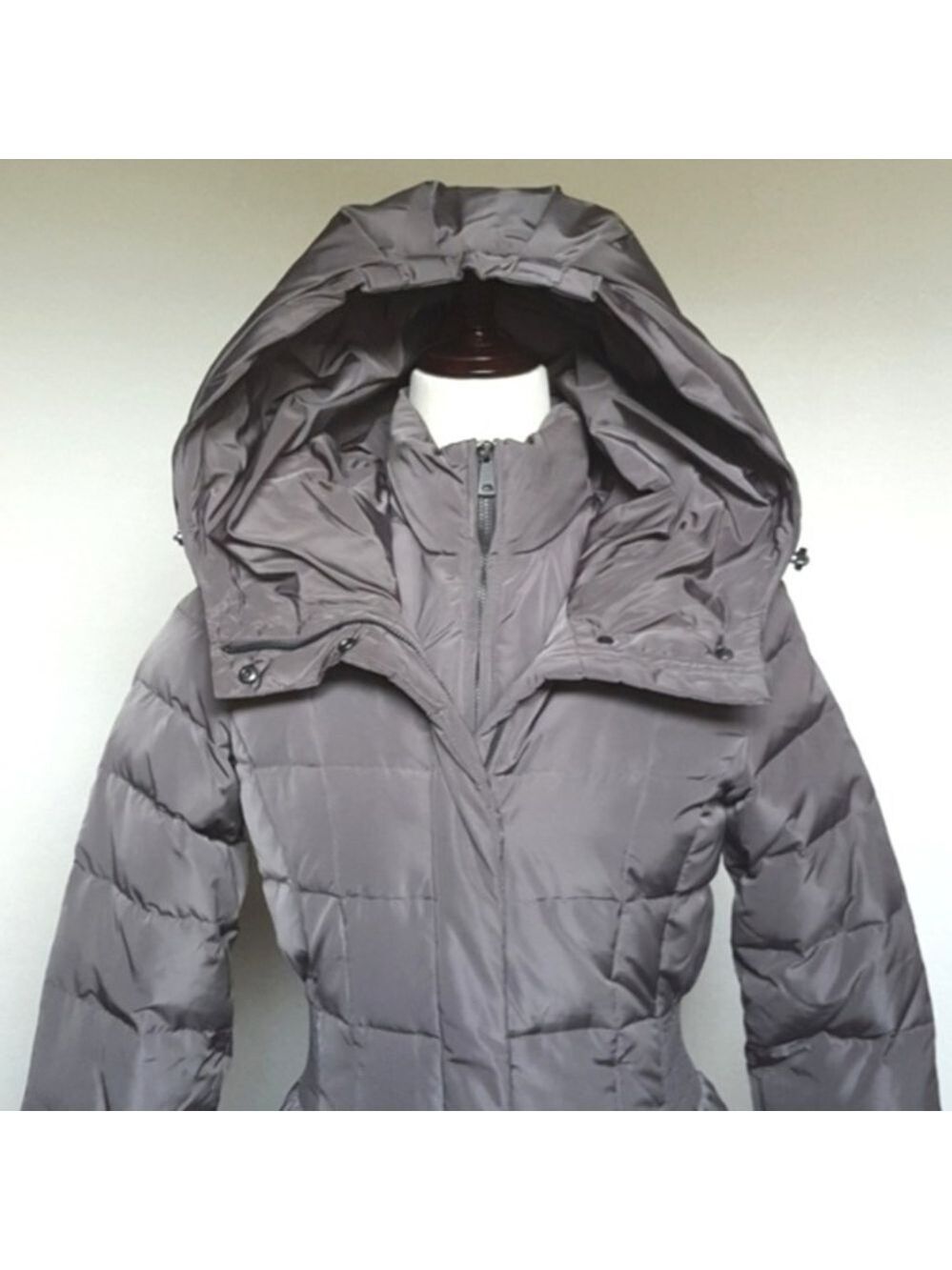 NWT Cole Haan Long Quilted Puffer Coat‎ Hooded Feather Down Womens XS - Picture 14 of 14
